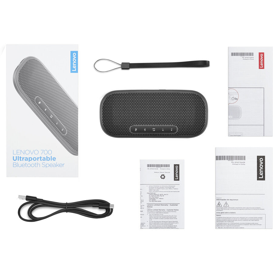 Système d'enceintes Bluetooth portable Lenovo 700 - 4 W RMS - Gris GXD0T32973