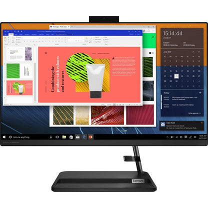 Ordinateur tout-en-un Lenovo IdeaCentre 3 24ALC6 F0G100JUFZ - AMD Ryzen 5 5500U Hexa-core (6 cœurs) 2,10 GHz - 8 Go RAM DDR4 SDRAM - 256 Go SSD M.2 PCI Express - Écran tactile 23,8" Full HD 1920 x 1080 - Bureau - Noir F0G100JUFZ