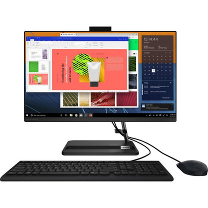 Ordinateur tout-en-un Lenovo IdeaCentre 3 24ALC6 F0G100JUFZ - AMD Ryzen 5 5500U Hexa-core (6 cœurs) 2,10 GHz - 8 Go RAM DDR4 SDRAM - 256 Go SSD M.2 PCI Express - Écran tactile 23,8" Full HD 1920 x 1080 - Bureau - Noir F0G100JUFZ