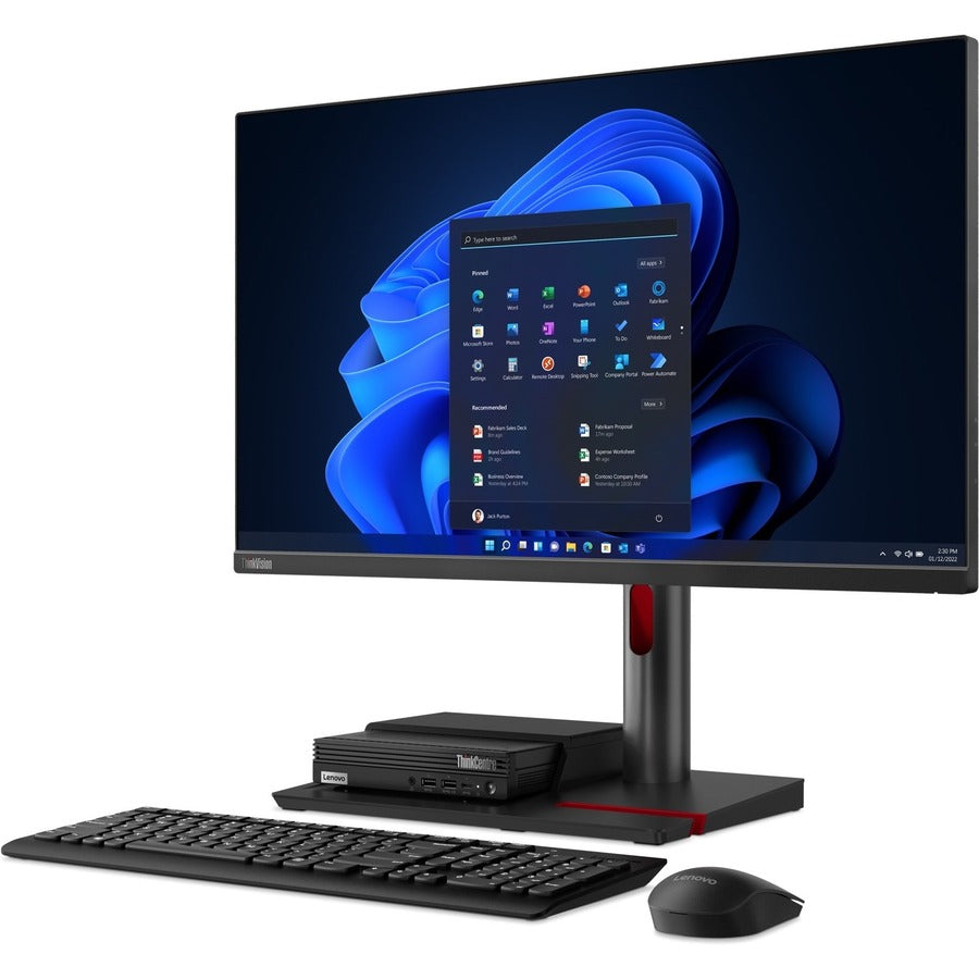 Ordinateur de bureau Lenovo ThinkCentre M90q Gen 3 11U5005NUS - Intel Core i5 12e génération i5-12500 Hexa-core (6 cœurs) 3 GHz - 8 Go de RAM DDR5 SDRAM - 256 Go SSD M.2 PCI Express NVMe 4.0 x4 - Minuscule - Noir 11U5005NUS