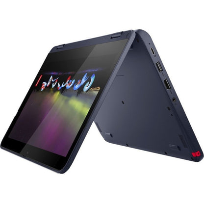 Ordinateur portable convertible 2 en 1 Lenovo 500w Gen 3 82J3000GUS 11,6" à écran tactile - HD - 1366 x 768 - Intel Celeron N5100 Quad-core (4 cœurs) 1,10 GHz - 4 Go de RAM totale - SSD 128 Go - Bleu abysse 82J3000GUS