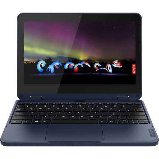 Ordinateur portable convertible 2 en 1 à écran tactile Lenovo 500w Gen 3 82J3001AUS 11,6" - HD - 1366 x 768 - Intel Celeron N5100 Quad-core (4 Core) 1,10 GHz - 4 Go de RAM totale - 4 Go de mémoire embarquée - 128 Go de SSD - Bleu abysse 82J3001AUS