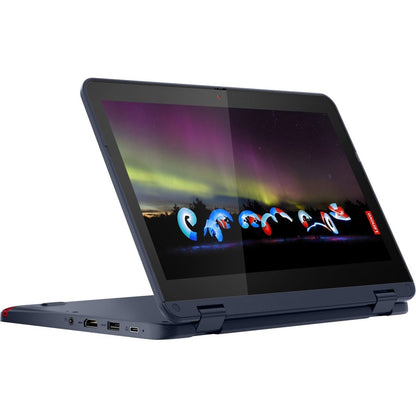 Ordinateur portable convertible 2 en 1 à écran tactile Lenovo 500w Gen 3 82J3001AUS 11,6" - HD - 1366 x 768 - Intel Celeron N5100 Quad-core (4 Core) 1,10 GHz - 4 Go de RAM totale - 4 Go de mémoire embarquée - 128 Go de SSD - Bleu abysse 82J3001AUS