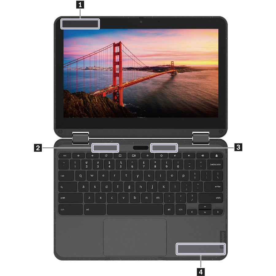 Lenovo 300e Chromebook Gen 3 82J9000LUS LTE, UMTS Chromebook à écran tactile 11,6" - HD - 1366 x 768 - AMD 3015Ce Dual-core (2 cœurs) 1,20 GHz - 4 Go de RAM totale - 32 Go de mémoire flash - Gris 82J9000LUS