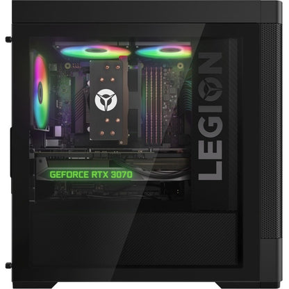 Ordinateur de bureau de jeu Lenovo Legion T5 26IAB7 90SU000AUS - Intel Core i7 12e génération i7-12700 Dodeca-core (12 cœurs) - 32 Go de RAM DDR5 SDRAM - Disque dur 1 To - SSD NVMe M.2 PCI Express PCI Express NVMe 4.0 x4 1 To - Tour - Noir 90SU000AUS