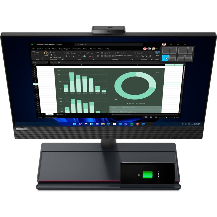 Ordinateur tout-en-un Lenovo ThinkCentre M90a Gen 3 Pro 11VA004LUS - Intel Core i5 12e génération i5-12500 Hexa-core (6 cœurs) 3 GHz - 16 Go RAM DDR4 SDRAM - 512 Go SSD M.2 PCI Express NVMe 4.0 x4 - 23,8" Full HD 1920 x 1080 - Bureau - Noir 11VA004LUS