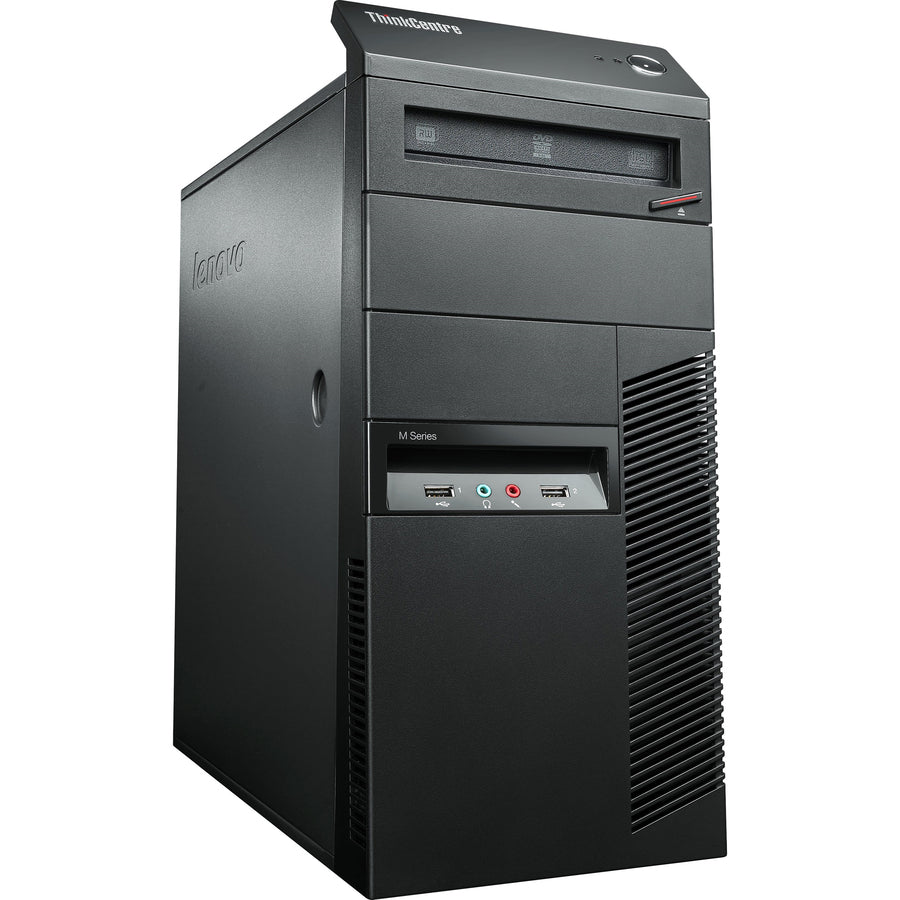 Ordinateur de bureau Lenovo ThinkCentre M78 10BR0005US - AMD A-Series A8-6500B Quad-core (4 Core) 3,50 GHz - 4 Go RAM DDR3 SDRAM - Disque dur 500 Go - Tour - Noir professionnel 10BR0005US
