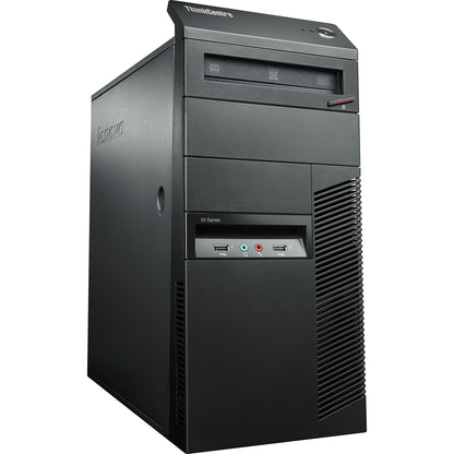 Ordinateur de bureau Lenovo ThinkCentre M78 10BR0005US - AMD A-Series A8-6500B Quad-core (4 Core) 3,50 GHz - 4 Go RAM DDR3 SDRAM - Disque dur 500 Go - Tour - Noir professionnel 10BR0005US