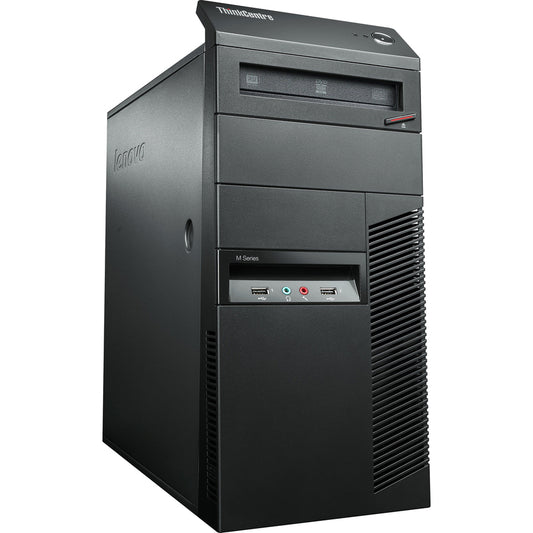 Ordinateur de bureau Lenovo ThinkCentre M78 10BR0005US - AMD A-Series A8-6500B Quad-core (4 Core) 3,50 GHz - 4 Go RAM DDR3 SDRAM - Disque dur 500 Go - Tour - Noir professionnel 10BR0005US
