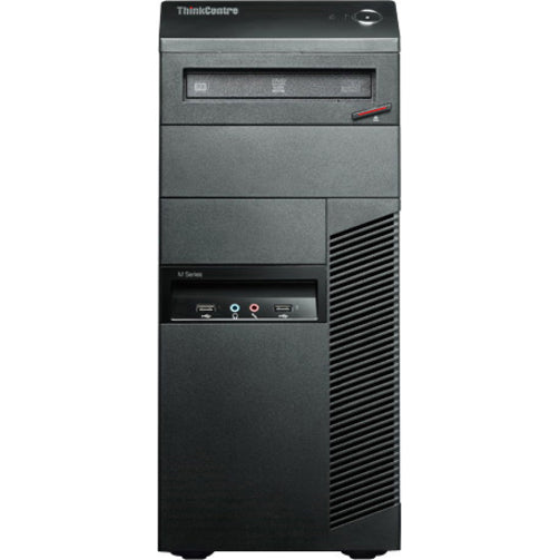 Ordinateur de bureau Lenovo ThinkCentre M78 10BR0005US - AMD A-Series A8-6500B Quad-core (4 Core) 3,50 GHz - 4 Go RAM DDR3 SDRAM - Disque dur 500 Go - Tour - Noir professionnel 10BR0005US