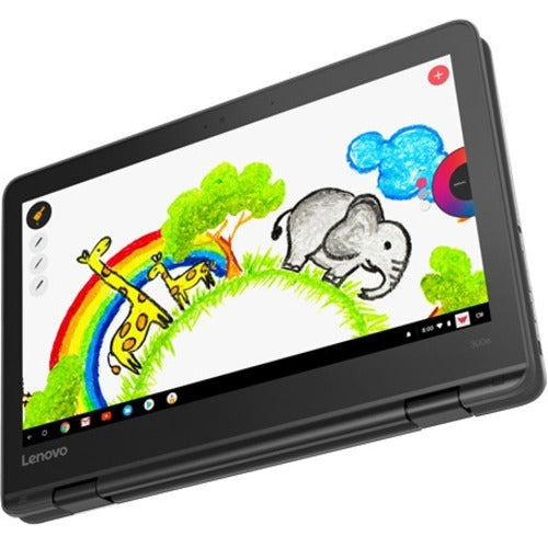 Lenovo 300e Chromebook 2e génération 81MB007YUS Chromebook à écran tactile 11,6" - HD - 1366 x 768 - Intel Celeron N4020 Dual-core (2 cœurs) 1,10 GHz - 4 Go de RAM totale - 4 Go de mémoire embarquée - 32 Go de mémoire flash - Noir 81MB007YUS