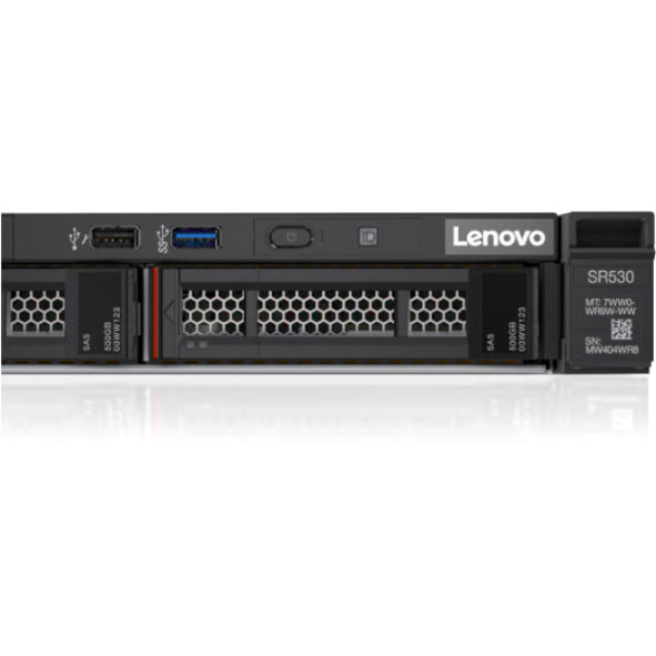 Lenovo ThinkSystem SR530 7X08A0A3NA 1U Rack Server - 1 x Intel Xeon Silver 4208 2.10 GHz - 16 GB RAM - 12Gb/s SAS, Serial ATA/600 Controller 7X08A0A3NA