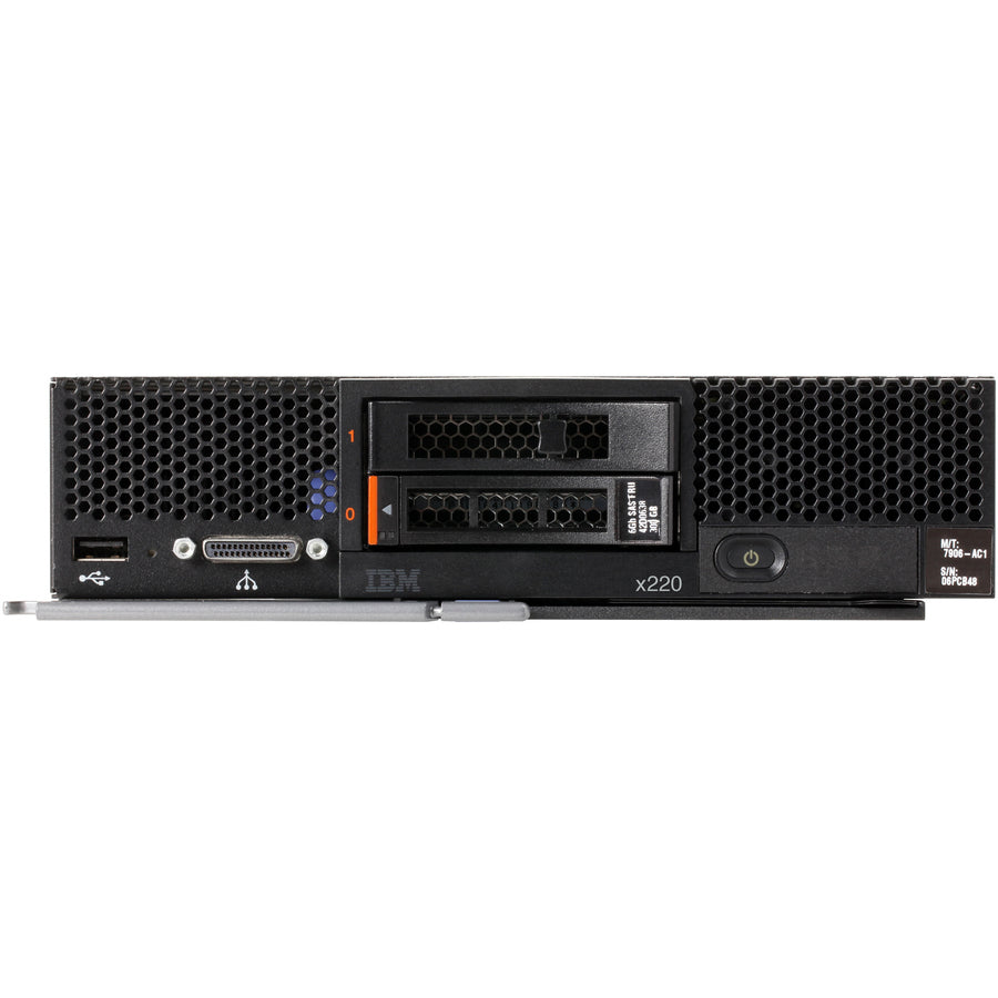 Serveur Lenovo Flex System x220 7906G4U - 1 x Intel Xeon E5-2430 2,20 GHz - 4 Go RAM - Contrôleur Serial ATA/600 7906G4U