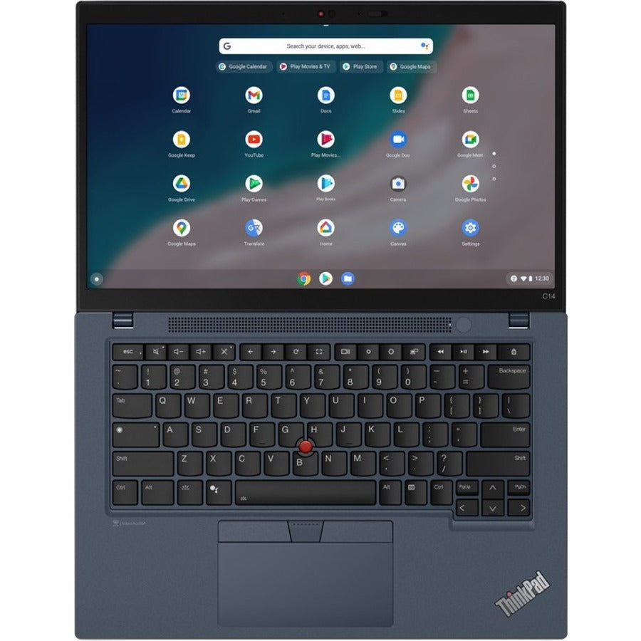Lenovo ThinkPad C14 Gen 1 21C9000JUS Chromebook 14" - Full HD - 1920 x 1080 - Intel Core i5 12e génération i5-1245U Deca-core (10 cœurs) - 8 Go de RAM totale - 8 Go de mémoire embarquée - SSD 256 Go - Bleu abysse 21C9000JUS