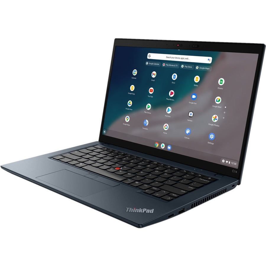 Lenovo ThinkPad C14 Gen 1 21C9000JUS Chromebook 14" - Full HD - 1920 x 1080 - Intel Core i5 12e génération i5-1245U Deca-core (10 cœurs) - 8 Go de RAM totale - 8 Go de mémoire embarquée - SSD 256 Go - Bleu abysse 21C9000JUS