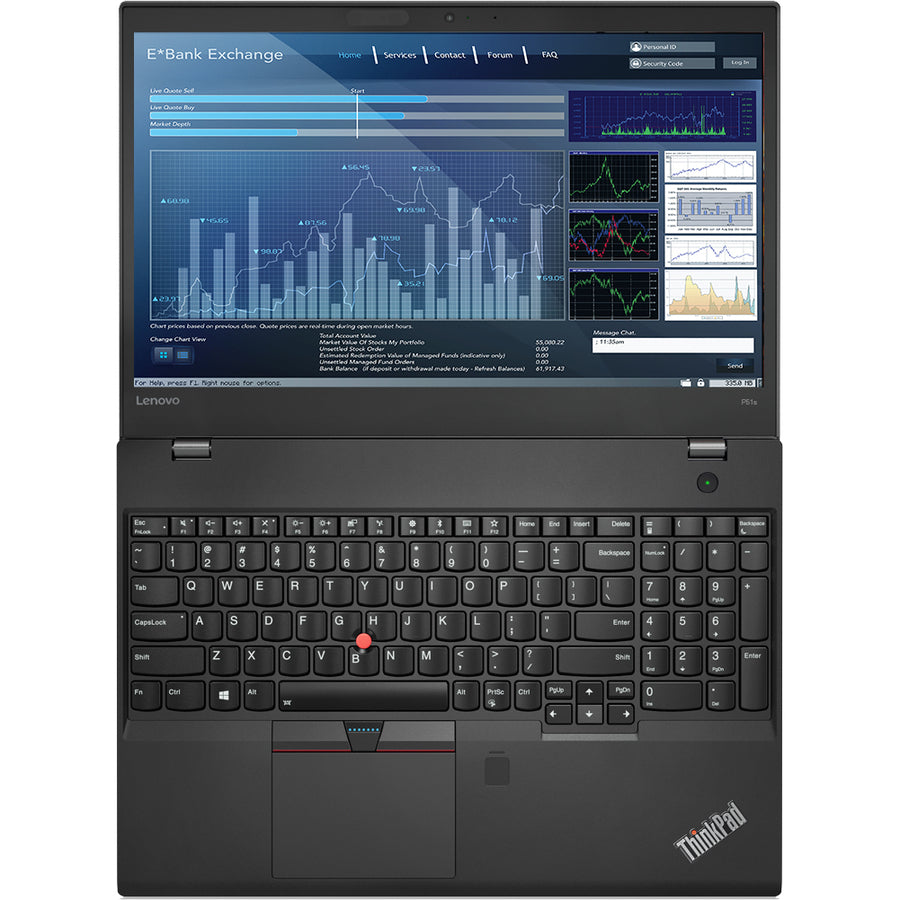 Lenovo ThinkPad P51s 20JY0008CA 15.6" Mobile Workstation Ultrabook - 3840 x 2160 - Intel Core i7 6th Gen i7-6500U Dual-core (2 Core) 2.50 GHz - 16 GB Total RAM - 500 GB HDD - Graphite Black 20JY0008CA