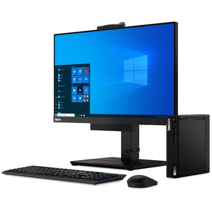 Ordinateur de bureau Lenovo ThinkCentre M75q Gen 2 11JN002MUS - AMD Ryzen 5 PRO 5650GE Hexa-core (6 cœurs) 3,40 GHz - 8 Go de RAM DDR4 SDRAM - 256 Go de SSD NVMe M.2 PCI Express - Minuscule - Noir 11JN002MUS