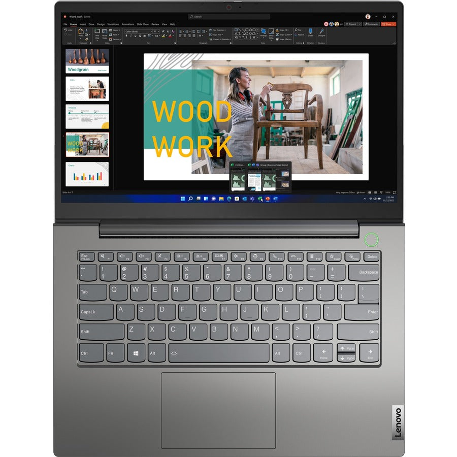 Ordinateur portable Lenovo ThinkBook 14 G4 IAP 21DH00E3US 14" - Full HD - 1920 x 1080 - Intel Core i5 12e génération i5-1235U Deca-core (10 cœurs) 1,30 GHz - 16 Go de RAM totale - 8 Go de mémoire embarquée - SSD 256 Go - Gris minéral 21DH00E3US