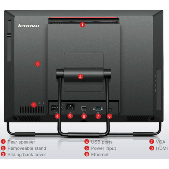 Ordinateur tout-en-un Lenovo ThinkCentre M72z 3538A7F - Intel Celeron G470 2 GHz - 2 Go RAM DDR3 SDRAM - 8 Go SSD - Ordinateur de bureau - Business Noir 3538A7F
