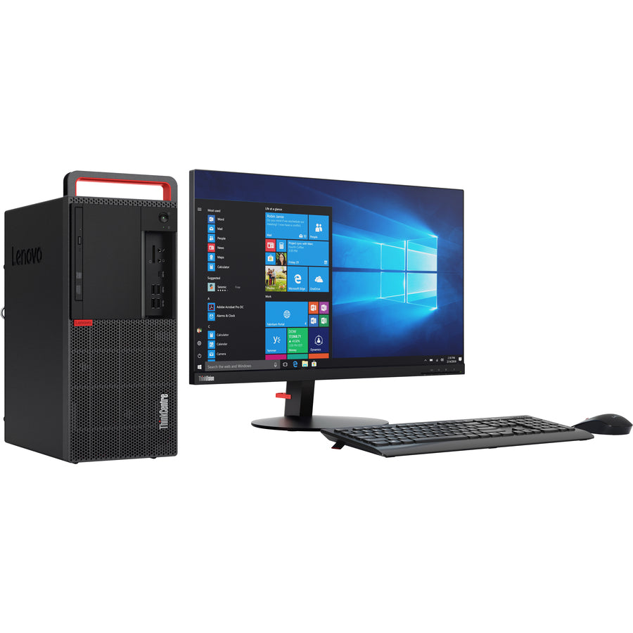 Ordinateur de bureau Lenovo ThinkCentre M920t 10SF0005CA - Intel Core i7 8e génération i7-8700 3,20 GHz - 8 Go RAM DDR4 SDRAM - 256 Go SSD - Tour - Noir corbeau 10SF0005CA