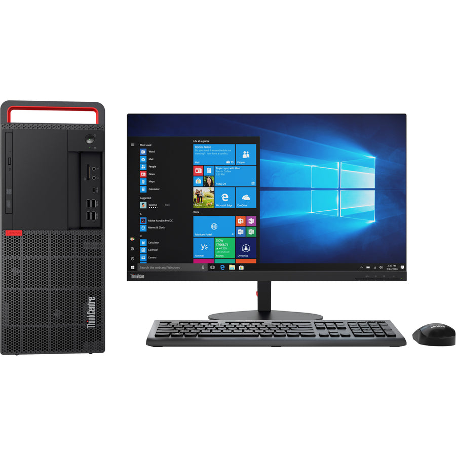 Ordinateur de bureau Lenovo ThinkCentre M920t 10SF0005CA - Intel Core i7 8e génération i7-8700 3,20 GHz - 8 Go RAM DDR4 SDRAM - 256 Go SSD - Tour - Noir corbeau 10SF0005CA