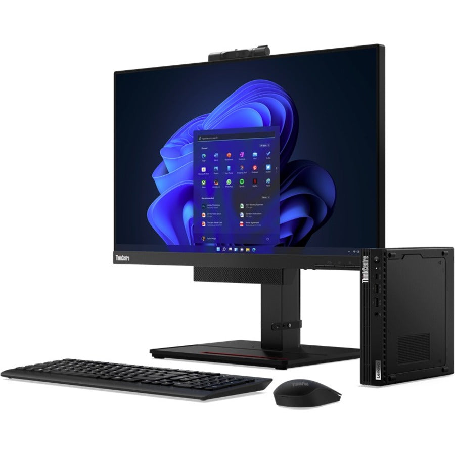 Ordinateur de bureau Lenovo ThinkCentre M90q Gen 3 11U50010US - Intel Core i5 12e génération i5-12500 Hexa-core (6 cœurs) 3 GHz - 8 Go de RAM DDR5 SDRAM - 256 Go SSD M.2 PCI Express NVMe 4.0 x4 - Minuscule - Noir 11U50010US