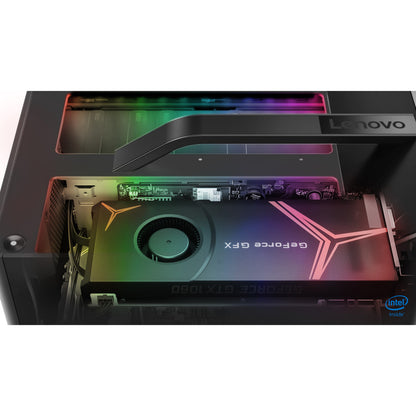 Ordinateur de bureau de jeu Lenovo Legion C730-19ICO 90JH005SUS - Intel Core i7 9e génération i7-9700K 3,60 GHz - 16 Go RAM DDR4 SDRAM - 1 To SSD - Raven Black 90JH005SUS