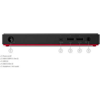 Ordinateur de bureau Lenovo ThinkCentre M75n 11BW0002CA - AMD 3050e Dual-core (2 Core) 1,40 GHz - 4 Go RAM DDR4 SDRAM - 128 Go SSD - Nano - Noir 11BW0002CA
