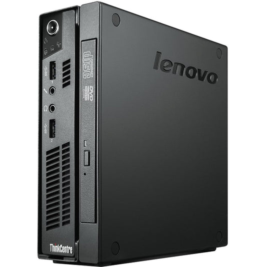 Ordinateur de bureau Lenovo ThinkCentre M72e 4004C3F - Intel Core i3 2e génération i3-2120T Dual-core (2 cœurs) 2,60 GHz - 4 Go de RAM DDR3 SDRAM - Disque dur 500 Go - Ultra petit - Business Noir 4004C3F