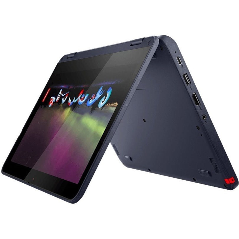 Ordinateur portable convertible 2 en 1 Lenovo 300w Gen 3 82J1000GUS 11,6" à écran tactile - HD - 1366 x 768 - AMD 3015e Dual-core (2 cœurs) 1,20 GHz - 4 Go de RAM totale - 64 Go de mémoire flash - Bleu abysse 82J1000GUS