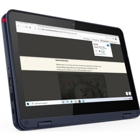 Ordinateur portable convertible 2 en 1 Lenovo 300w Gen 3 82J1000GUS 11,6" à écran tactile - HD - 1366 x 768 - AMD 3015e Dual-core (2 cœurs) 1,20 GHz - 4 Go de RAM totale - 64 Go de mémoire flash - Bleu abysse 82J1000GUS