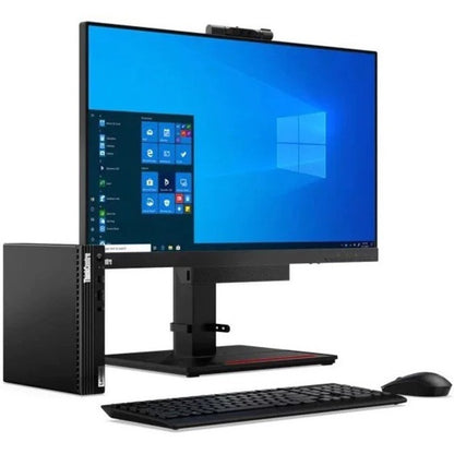 Ordinateur de bureau Lenovo ThinkCentre M70q Gen 3 11T300A8US - Intel Core i5 12e génération i5-12400T Hexa-core (6 cœurs) 1,80 GHz - 16 Go RAM DDR4 SDRAM - 512 Go NVMe M.2 PCI Express PCI Express NVMe 4.0 x4 SSD - Minuscule - Noir 11T300A8US