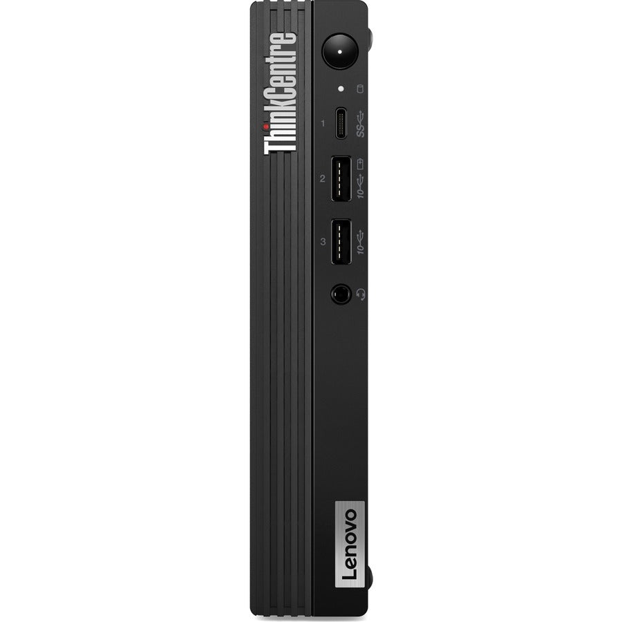 Ordinateur de bureau Lenovo ThinkCentre M70q Gen 3 11T30011US - Intel Core i7 12e génération i7-12700T Dodeca-core (12 cœurs) - 16 Go de RAM DDR4 SDRAM - 256 Go NVMe M.2 PCI Express PCI Express NVMe 4.0 SSD - Minuscule - Noir 11T30011US