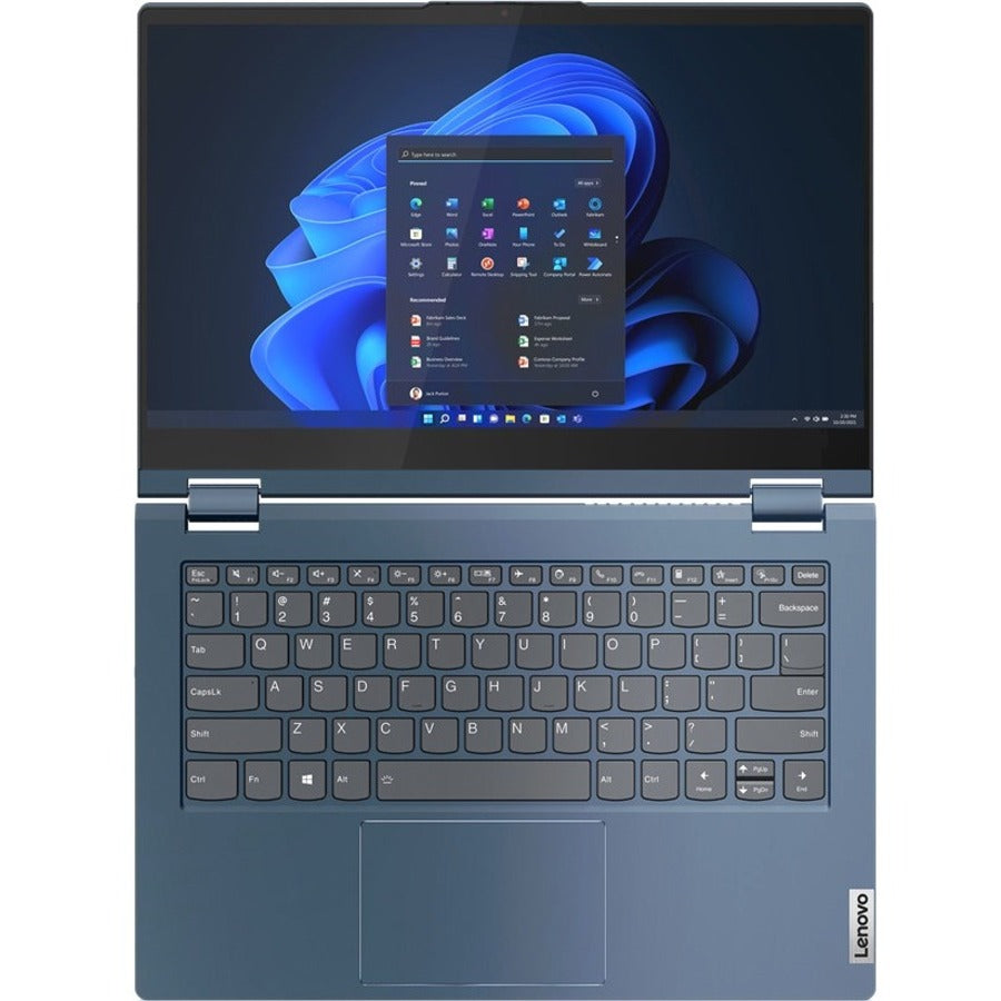 Ordinateur portable Lenovo ThinkBook 14s Yoga G2 IAP 21DM0015US Écran tactile 14" - Full HD - 1920 x 1080 - Intel Core i5 12e génération i5-1235U 3,30 GHz - 16 Go de RAM totale - 256 Go de SSD - Gris minéral 21DM0015US