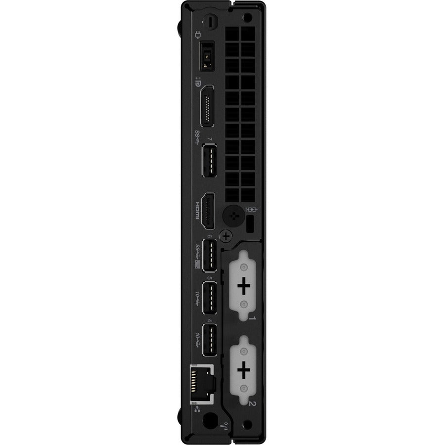 Ordinateur de bureau Lenovo ThinkCentre M80q Gen 3 11U1003XUS - Intel Core i5 12e génération i5-12500T Hexa-core (6 cœurs) 2 GHz - 8 Go de RAM DDR5 SDRAM - 128 Go de SSD M.2 PCI Express NVMe 4.0 x4 - Minuscule - Noir 11U1003XUS