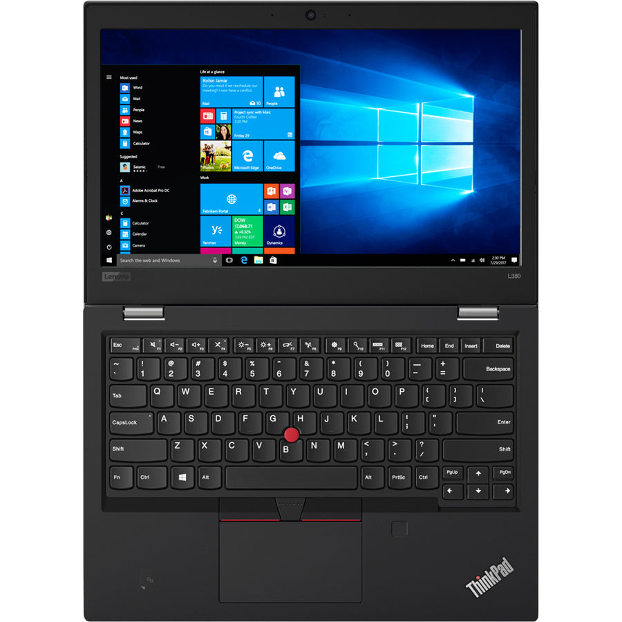 Ordinateur portable Lenovo ThinkPad L380 20M50040US 13,3" - 1366 x 768 - Intel Core i5 8e génération i5-8250U Quad-core (4 cœurs) 1,60 GHz - 8 Go de RAM totale - SSD 180 Go - Noir graphite 20M50040US