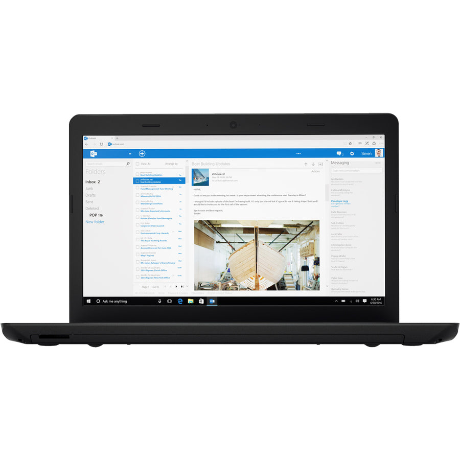 Ordinateur portable Lenovo ThinkPad E570 20H500A9CA 15,6" - 1920 x 1080 - Intel Core i5 7e génération i5-7200U Dual-core (2 cœurs) 2,50 GHz - 8 Go de RAM totale - SSD 180 Go - Noir 20H500A9CA