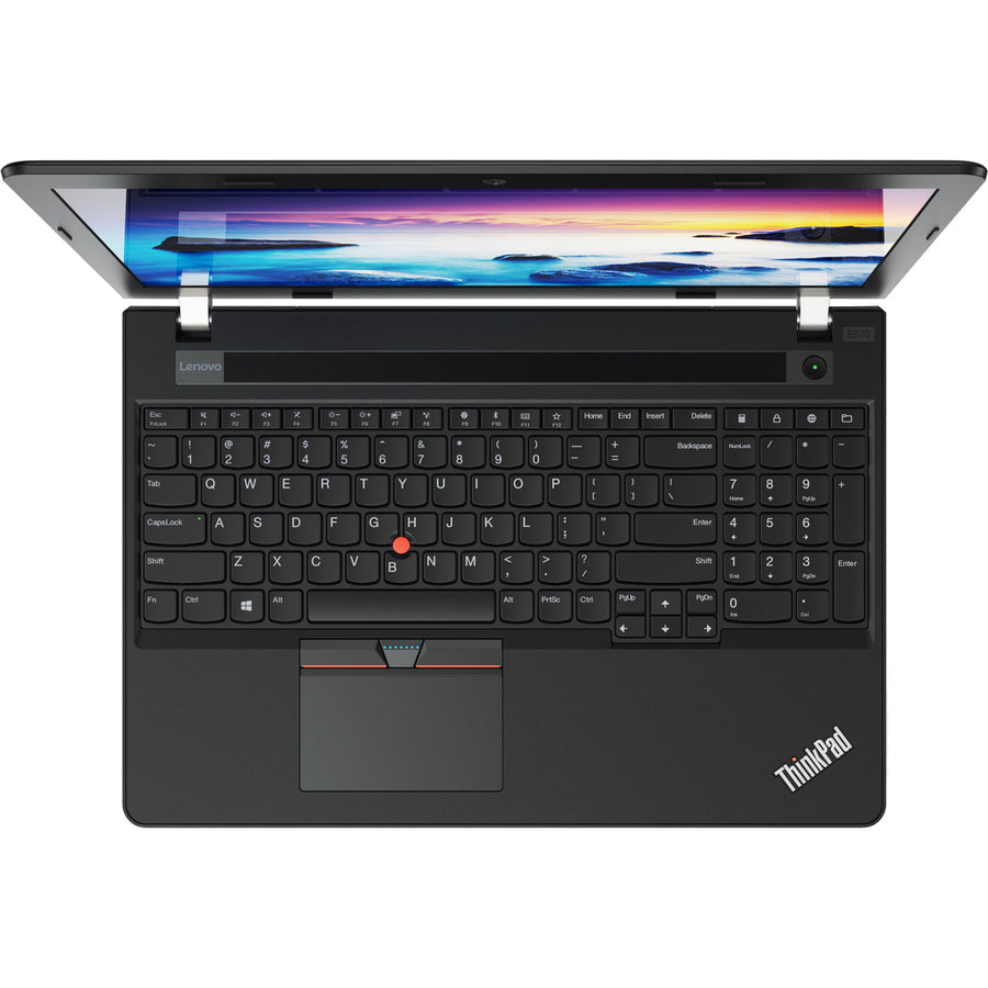 Ordinateur portable Lenovo ThinkPad E570 20H500A9CA 15,6" - 1920 x 1080 - Intel Core i5 7e génération i5-7200U Dual-core (2 cœurs) 2,50 GHz - 8 Go de RAM totale - SSD 180 Go - Noir 20H500A9CA