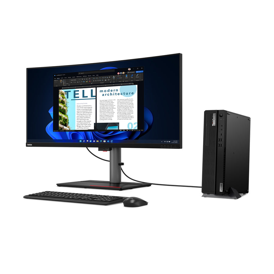 Ordinateur de bureau Lenovo ThinkCentre M80s Gen 3 11TG001LUS - Intel Core i9 12e génération i9-12900 Hexadéca-core (16 cœurs) - 16 Go de RAM DDR5 SDRAM - 512 Go NVMe M.2 PCI Express PCI Express NVMe 4.0 x4 SSD - Petit facteur de forme - Noir 11TG001LUS
