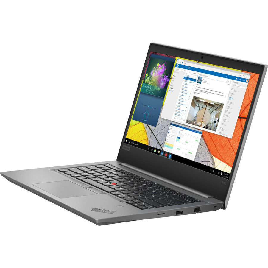 Ordinateur portable Lenovo ThinkPad E490 20N8001LUS 14" - 1920 x 1080 - Intel Core i7 8e génération i7-8565U Quad-core (4 cœurs) 1,80 GHz - 8 Go de RAM totale - SSD 256 Go - Argent 20N8001LUS