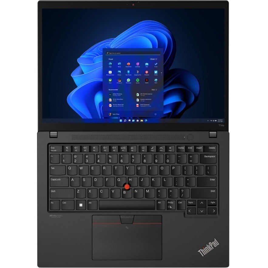 Ordinateur portable Lenovo ThinkPad T14s Gen 3 21BR000EUS 14" - WUXGA - 1920 x 1200 - Intel Core i7 12e génération i7-1260P Dodeca-core (12 cœurs) - 16 Go de RAM totale - SSD 512 Go - Thunder Black 21BR000EUS