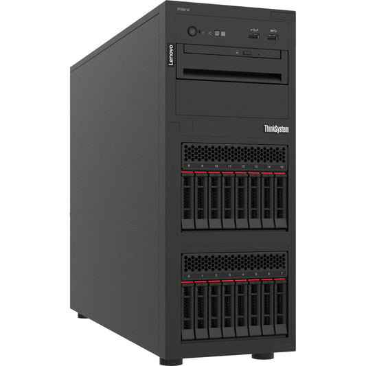 Lenovo ThinkSystem ST250 V2 7D8FA00WNA Tower Server - 1 x Intel Xeon E-2334 3.40 GHz - 16 GB RAM - Serial ATA/600 Controller 7D8FA00WNA