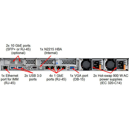 Lenovo Converged HX2310-E 8693EDU 1U Rack-mountable Server - 2 x Intel Xeon E5-2609 v4 1.70 GHz - 128 GB RAM - 12 TB HDD - (6 x 2TB) HDD Configuration - 800 GB SSD - (1 x 800GB) SSD Configuration - 12Gb/s SAS, Serial ATA/600 Controller 8693EDU