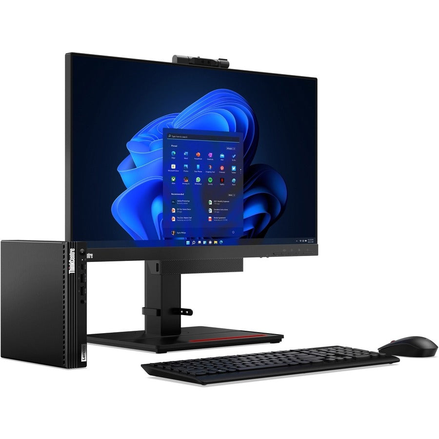 Ordinateur de bureau Lenovo ThinkCentre M80q Gen 3 11U10047US - Intel Core i5 12e génération i5-12500T Hexa-core (6 cœurs) 2 GHz - 8 Go de RAM DDR5 SDRAM - 256 Go SSD M.2 PCI Express NVMe 4.0 x4 - Minuscule - Noir 11U10047US