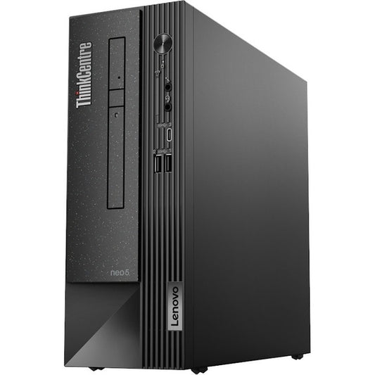 Ordinateur de bureau Lenovo ThinkCentre Neo 50s 11SX005ECA - Intel Core i5 12e génération i5-12400 Hexa-core (6 cœurs) 2,50 GHz - 8 Go de RAM DDR4 SDRAM - 128 Go de SSD M.2 PCI Express NVMe 3.0 x4 - Petit facteur de forme - Noir 11SX005ECA