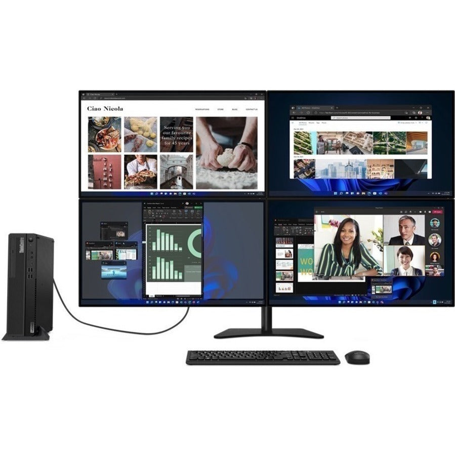 Ordinateur de bureau Lenovo ThinkCentre M90s Gen 3 11TT0000CA - Intel Core i5 12e génération i5-12500 Hexa-core (6 cœurs) 3 GHz - 8 Go de RAM DDR5 SDRAM - 256 Go NVMe M.2 PCI Express PCI Express NVMe 4.0 x4 SSD - Petit facteur de forme - Noir 11TT0000CA