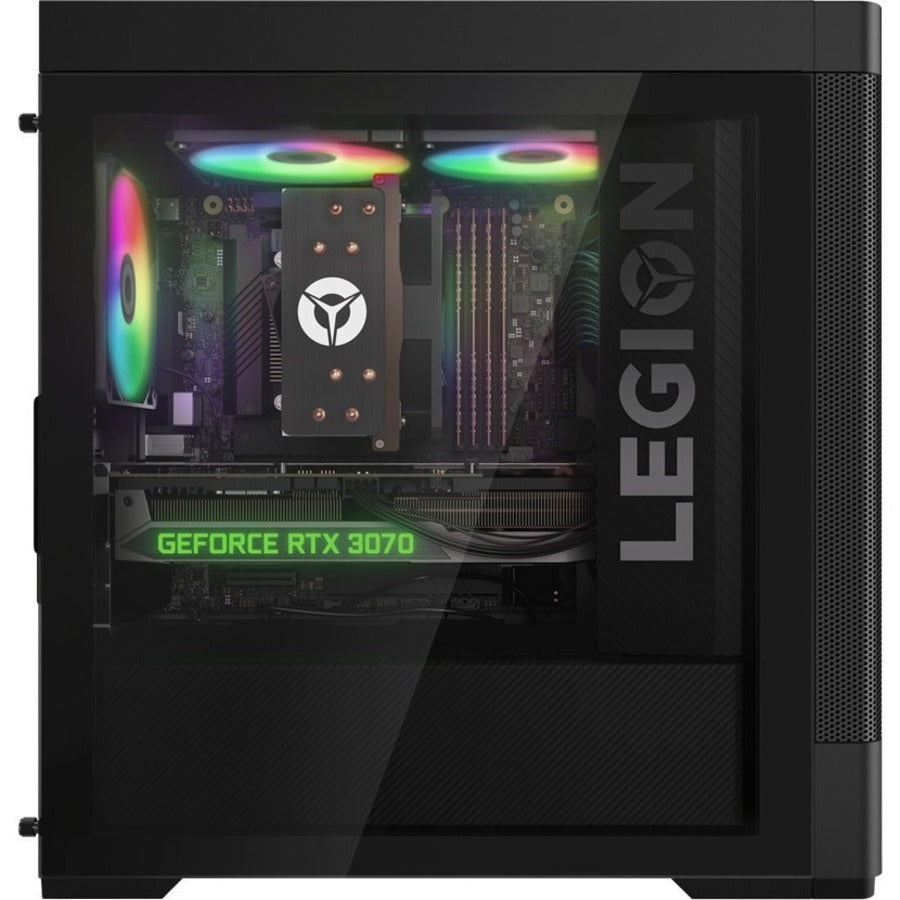 Ordinateur de bureau de jeu Lenovo Legion T5 26IAB7 90SU001CUS - Intel Core i7 12e génération i7-12700 Dodeca-core (12 cœurs) 2,10 GHz - 16 Go RAM DDR5 SDRAM - 1 To SSD M.2 PCI Express NVMe 4.0 x4 - Tour - Noir 90SU001CUS