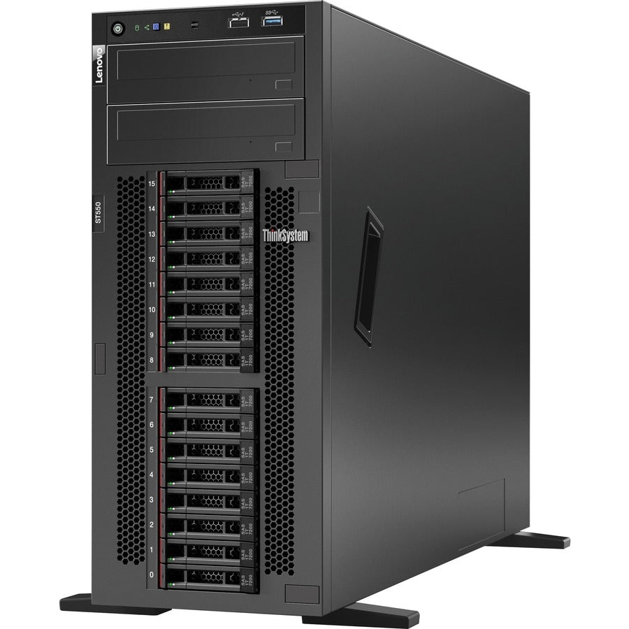 Lenovo ThinkSystem ST550 7X10A0DVNA 4U Tower Server - 1 x Intel Xeon Silver 4208 2.10 GHz - 16 GB RAM - 12Gb/s SAS, Serial ATA/600 Controller 7X10A0DVNA