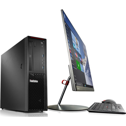 Lenovo ThinkStation P320 30BK001CUS Workstation - 1 x Intel Core i5 Quad-core (4 Core) i5-7500 7th Gen 3.40 GHz - 8 GB DDR4 SDRAM RAM - 1 TB HDD - Small Form Factor - Raven Black 30BK001CUS