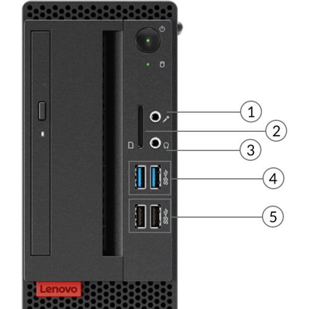Ordinateur de bureau Lenovo ThinkCentre M725s - AMD Ryzen 3 2200G 3,50 GHz - 8 Go de RAM DDR4 SDRAM - Disque dur 1 To - Petit format 10VT000GUS